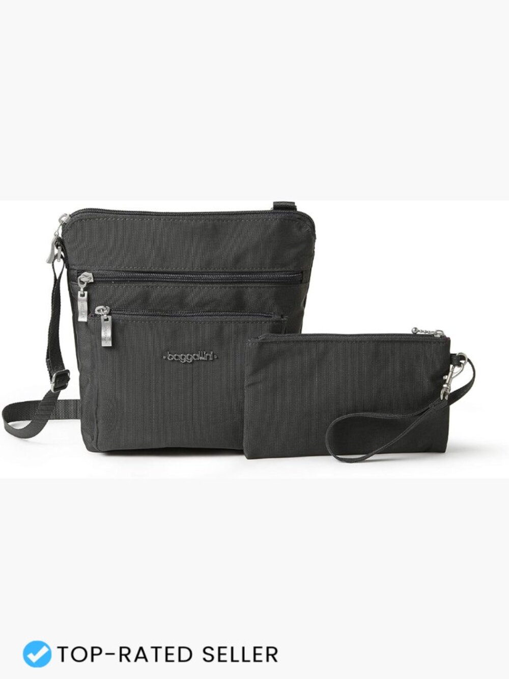 Small Lightweight Nylon Crossbody Bag Travel Purse RFID Wristlet Adjustable